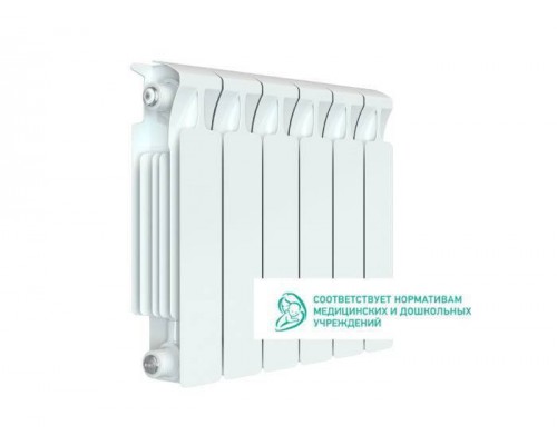 Rifar Monolit 350 6 секций, боковое подключение (белый)