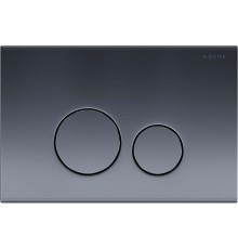 KDI-0000039 (023C) Панель смыва нержавеющая сталь, цвет оружейная сталь (клавиши круглые) KDI-0000039