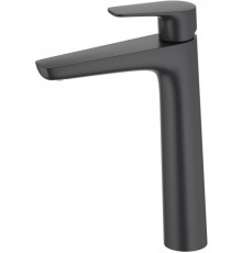 AQ1104MB БЕТТА смеситель для раковины высокий 230, без донного клапана, матовый черный AQ1104MB