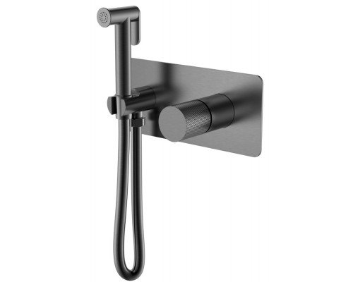 Boheme Stick Touch Гигиенический душ со смесителем и встраиваемой частью, цвет: gun metall 127-GM.2