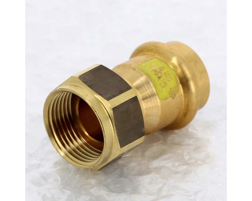 Муфта пресс-В с накидной гайкой плоская прокладка бронза Profipress G VIEGA 22х3/4"