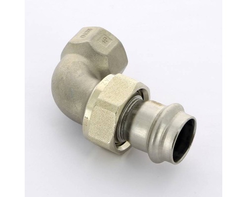 Угол разъемный пресс-B с плоской прокладкой нержавеющая сталь Sanpress InoxVIEGA 22х3/4"