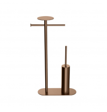 Boheme Venturo Стойка напольная с ершиком и полкой, цвет: brushed bronze 10953-BRB