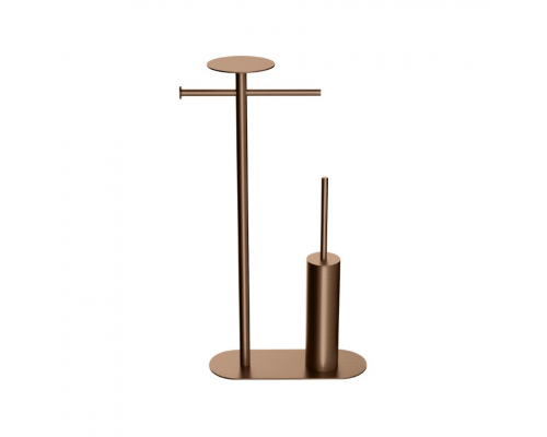 Boheme Venturo Стойка напольная с ершиком и полкой, цвет: brushed bronze 10953-BRB