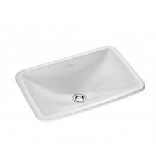 Раковина, Villeroy Boch, Loop Friends, шгв 600-405-185, отверстия для смесителя-отсутствуют, CeramicPlus, цвет-альпийский белый