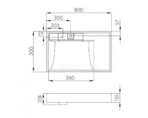1A72113KRW210 Раковина Рейн 80 графит 1A72113KRW210