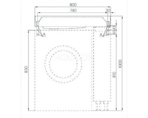 1A72113KRW210 Раковина Рейн 80 графит 1A72113KRW210