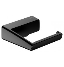 14662370000 AVENO Держатель для туалетной бумаги открытая форма, с роликовым тормозом для рулона шириной 100 мм, с клеевым комплектом, черный матовый 14662370000