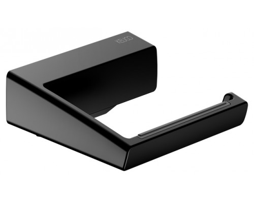 14662370000 AVENO Держатель для туалетной бумаги открытая форма, с роликовым тормозом для рулона шириной 100 мм, с клеевым комплектом, черный матовый 14662370000