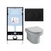 E21743RU-BL Унитаз c инсталляцией Elite, сиденье тонкое микролифт, панель для двойного смыва, матовый черный (E36495-NF+E36496-BL+EDX114RU) E21743RU-BL