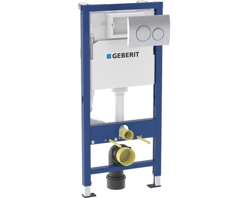 458.118.21.2 Инсталляция Geberit Duofix для подвесного унитаза, 112 см, со смывным бачком Delta 12 см, смывная клавиша Delta20 хром глянцевый 458.118.21.2