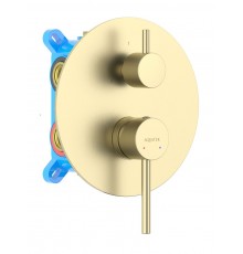 AQ1346BG ЕВРОПА смеситель для ванны 2 режима (внешняя и скрытая часть), шлиф. золото AQ1346BG