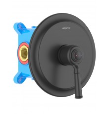 AQ1566MB КЛАССИК смеситель для душа 1 режим (внешняя и скрытая часть), матовый черный AQ1566MB