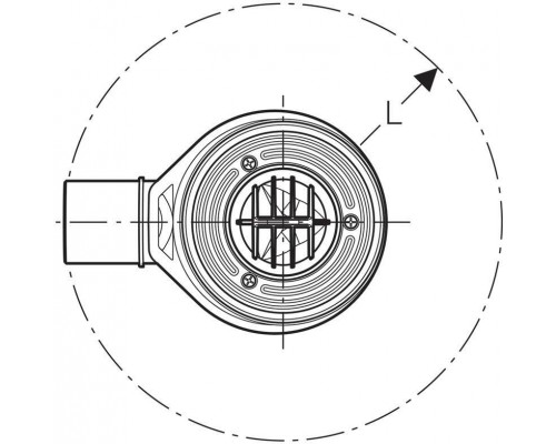 150.550.00.1 Сифон для душевых поддонов d90, высота гидрозатвора 50 мм, крышка 150.265.21.1 (Аналог 243.775.21.1 и 150.670.00.1) 150.550.00.1