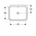 500.760.01.2 Geberit VariForm Раковина с установкой под столешницу прямоугольной формы, Т1=45х35 см, без отв. под смеситель, с отв. перелива 500.760.01.2