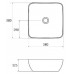 Умывальник UNI 380 S SLIM керамический белый XJX01138001
