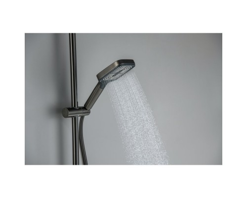 AQ3040BGM ПОЛАРИС душевая система (смеситель для ванны) 295х195 мм, оружейная сталь (шлиф. черный хром) AQ3040BGM