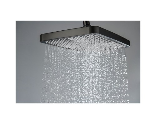 AQ3040BGM ПОЛАРИС душевая система (смеситель для ванны) 295х195 мм, оружейная сталь (шлиф. черный хром) AQ3040BGM