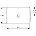 500.736.01.2 Geberit VariForm Раковина встраиваемая в столешницу прямоугольной формы, 55х40 см, без отв. под смеситель, с отв. перелива 500.736.01.2