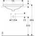 500.736.01.2 Geberit VariForm Раковина встраиваемая в столешницу прямоугольной формы, 55х40 см, без отв. под смеситель, с отв. перелива 500.736.01.2