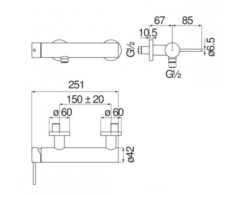 VE125130CR VELIS смеситель для душа VE125130CR