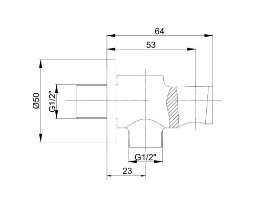 102199523C1EX шланговое подсоединение с держателем для душа,матовый черный 102199523C1EX