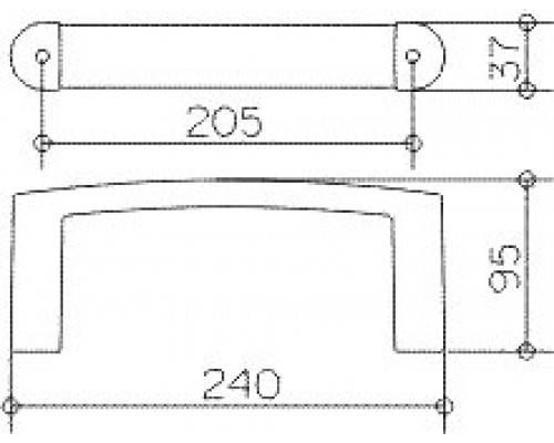 11621010000 ELEGANCE Полотенцедержатель 240х95 мм, хром 11621010000