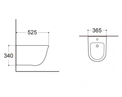 AQ1160-00 КЛАССИК биде подвесное525365340 AQ1160-00