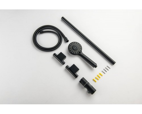 AQ2017MB БЕТТА душевой гарнитур 3jet 65 см, матовый черный AQ2017MB