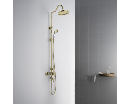 AQ2563PG КЛАССИК термостатическая душевая система (смеситель для душа) 220мм, полир. золото AQ2563PG