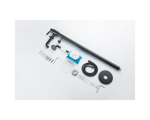 AQ1545MB КЛАССИК смеситель для ванны напольный (внешняя и скрытая часть), матовый черный AQ1545MB