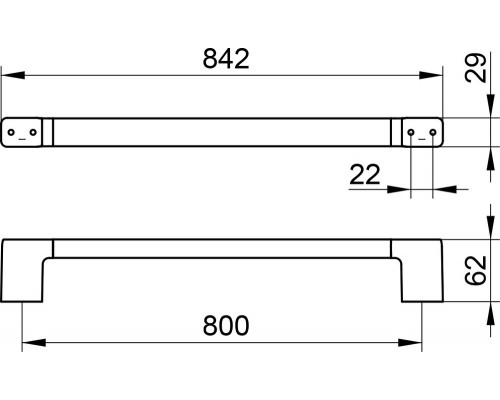 12701010800 COLLECTION MOLL Полотенцедержатель 800 мм, хром 12701010800