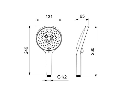 AQ2201CR ЛУГАНО ручной душ 3jet AQ2201CR