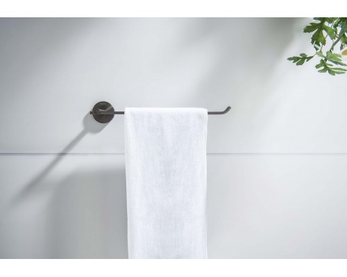 AQ4619BGM БЕТТА полотенцедержатель, оружейная сталь (шлиф. черный хром) AQ4619BGM