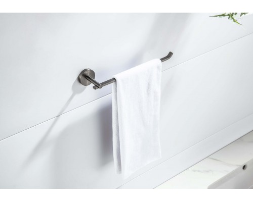 AQ4619BGM БЕТТА полотенцедержатель, оружейная сталь (шлиф. черный хром) AQ4619BGM