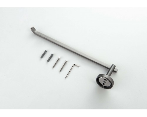 AQ4619BGM БЕТТА полотенцедержатель, оружейная сталь (шлиф. черный хром) AQ4619BGM