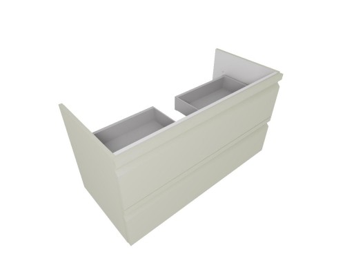 AQ77100-GS Комплект мебели: Тумба 100см ВЕГА с раковиной AQ4100-00, 2 ящика, цвет шалфей зеленый AQ77100-GS