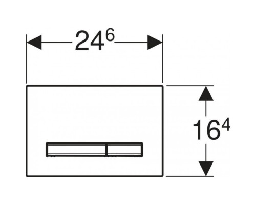 115.788.SD.2 Смывная клавиша Geberit Sigma50 для двойного смыва к 111.300/350/361/362/380/390/796 зеркальное дымчатое стекло/металлический хромирован 115.788.SD.2