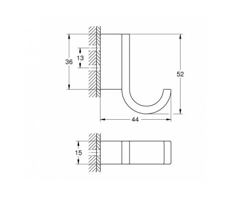 41039000 Selection Крючок, хром 41039000