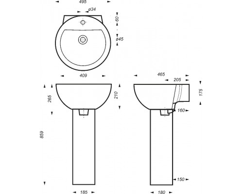 ART Пьедестал Белый S1 (PD.FS/Art/N/WHT.G/S1) PD.FS/Art/N/WHT.G/S1