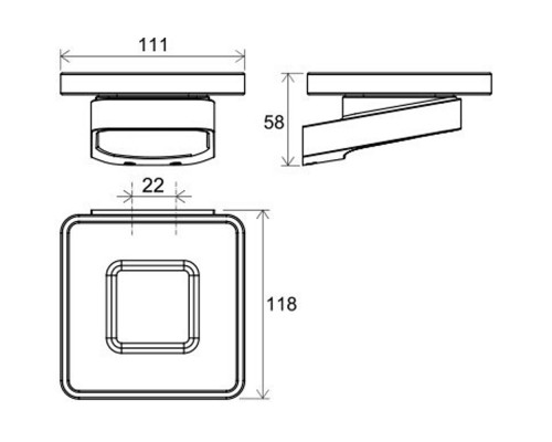 Держатель с мыльницей (стекло) TD 200.20 черный X07P556