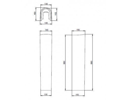 136053S0000B0 Пьедестал Визит белый 1.3605.3.S00.00B.0