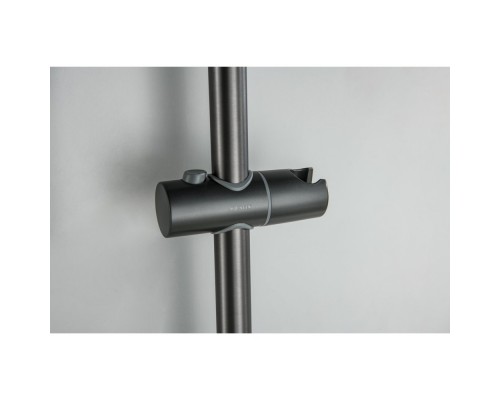 AQ1748BGM ЛУГАНО смеситель для ванны с душевым гарнитуром 3jet, оружейная сталь (шлиф. черный хром) AQ1748BGM