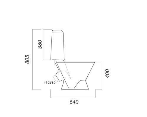 КАМА СТАНДАРТ Унитаз-компакт Белый S1 (WC.CC/Kama/1-P/WHT.G/S1) WC.CC/Kama/1-P/WHT.G/S1
