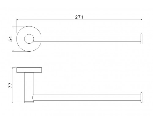 AQ4119BG ЕВРОПА полотенцедержатель, шлиф. золото AQ4119BG