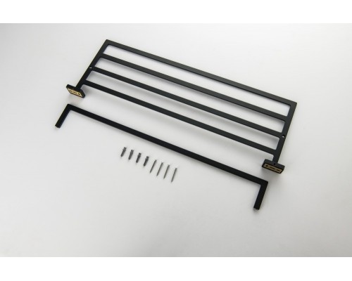 AQ4315MB ЛИБРА полка для полотенец, матовый черный AQ4315MB