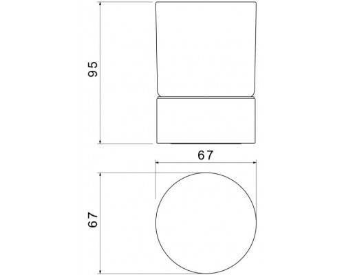 AQ4428CR ЛИРА стакан настольный AQ4428CR