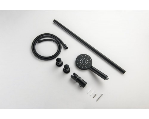 AQ2016MB ОБЕРОН душевой гарнитур 3jet 65 см, матовый черный AQ2016MB