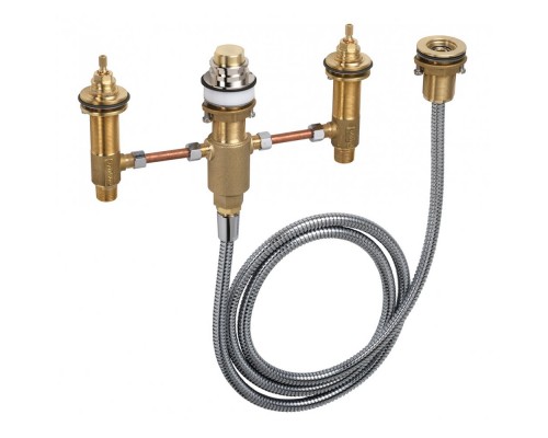 71459670S Set HG Vernis Shape смеситель на край ванны на 4 отверстия (71459670+13244180), матовый черный 71459670S