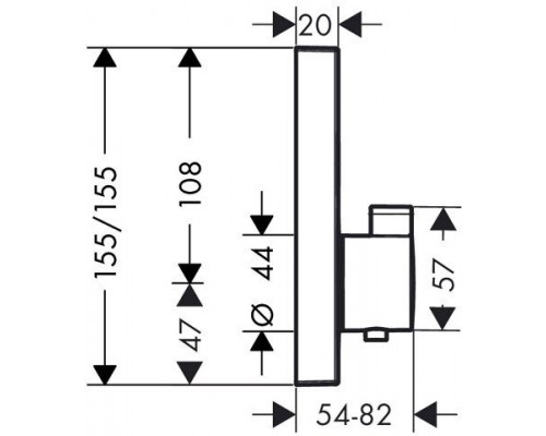 15763000S Set HG Select термостатический смеситель для душа (15763000+01800180) 15763000S